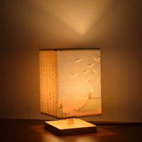 New Chinese Retro Style Bedside Night Light Warm (Option: Ruihe-Remote control-220V US)